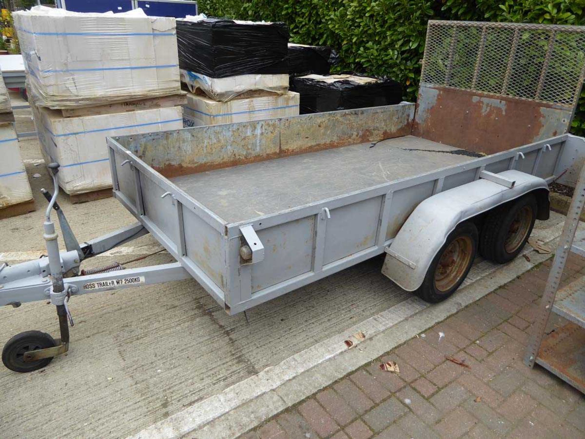 Large double axle galvanised trailer with ramp - Image 5 of 5