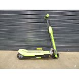 Green electric scooter