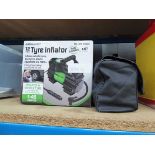 Boxed tyre inflator and an unboxed tyre inflator