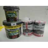 +VAT 2 Tubs of Ronseal One Coat fence life paint & 2 tins Black Jack DPM
