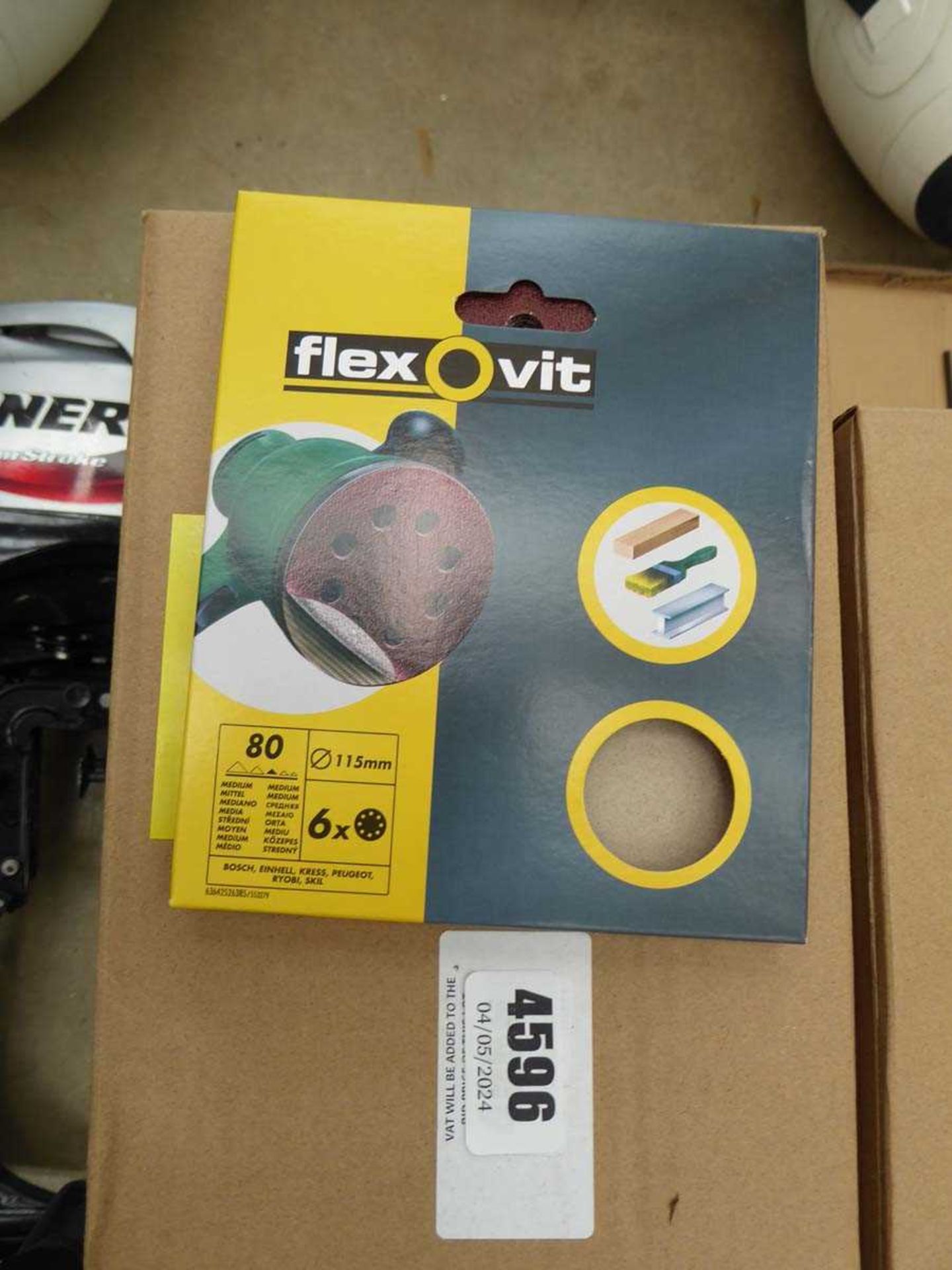 4 x boxes of Flexovit 115mm 80 grit sanding disks - Bild 2 aus 2