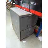 Silver 2 drawer filing cabinet