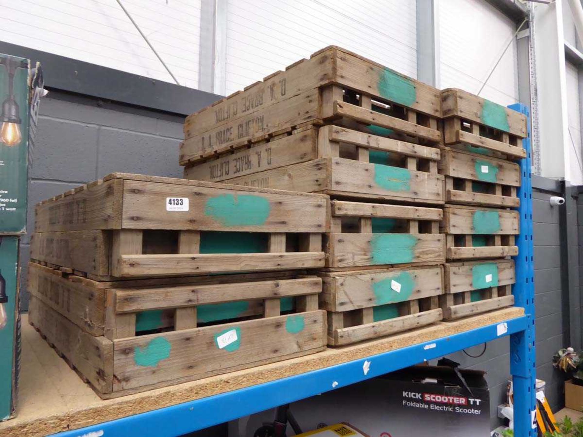 Qty of vintage wooden potato crates