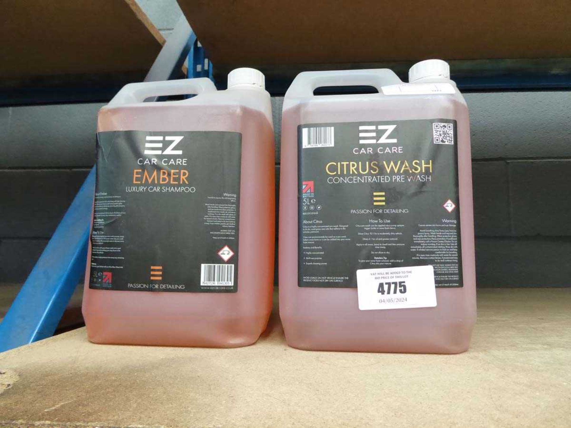 +VAT 2 bottles of car cleaning chemicals