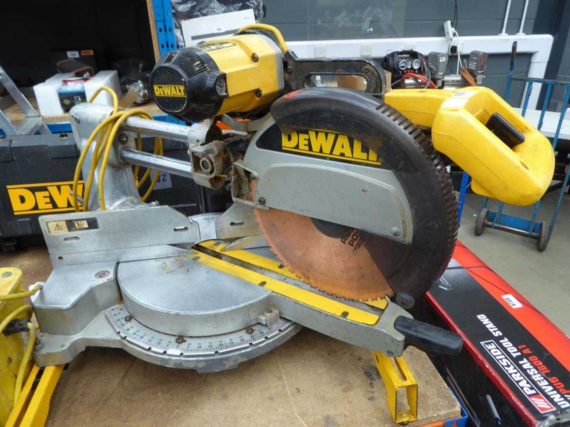 Dewalt 110v chop saw and transformer - Image 2 of 3