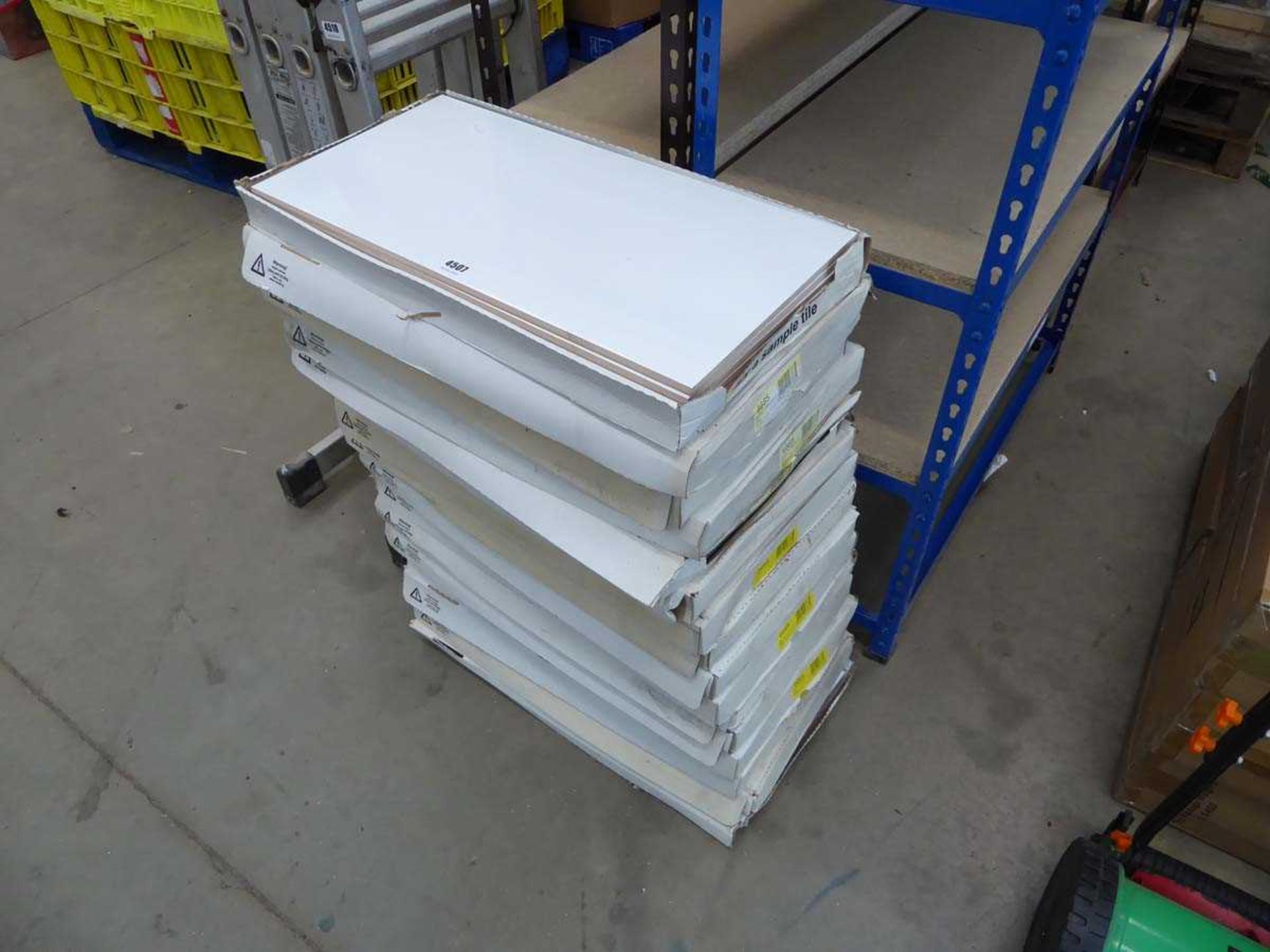 Approx. 17 packs of white tiles