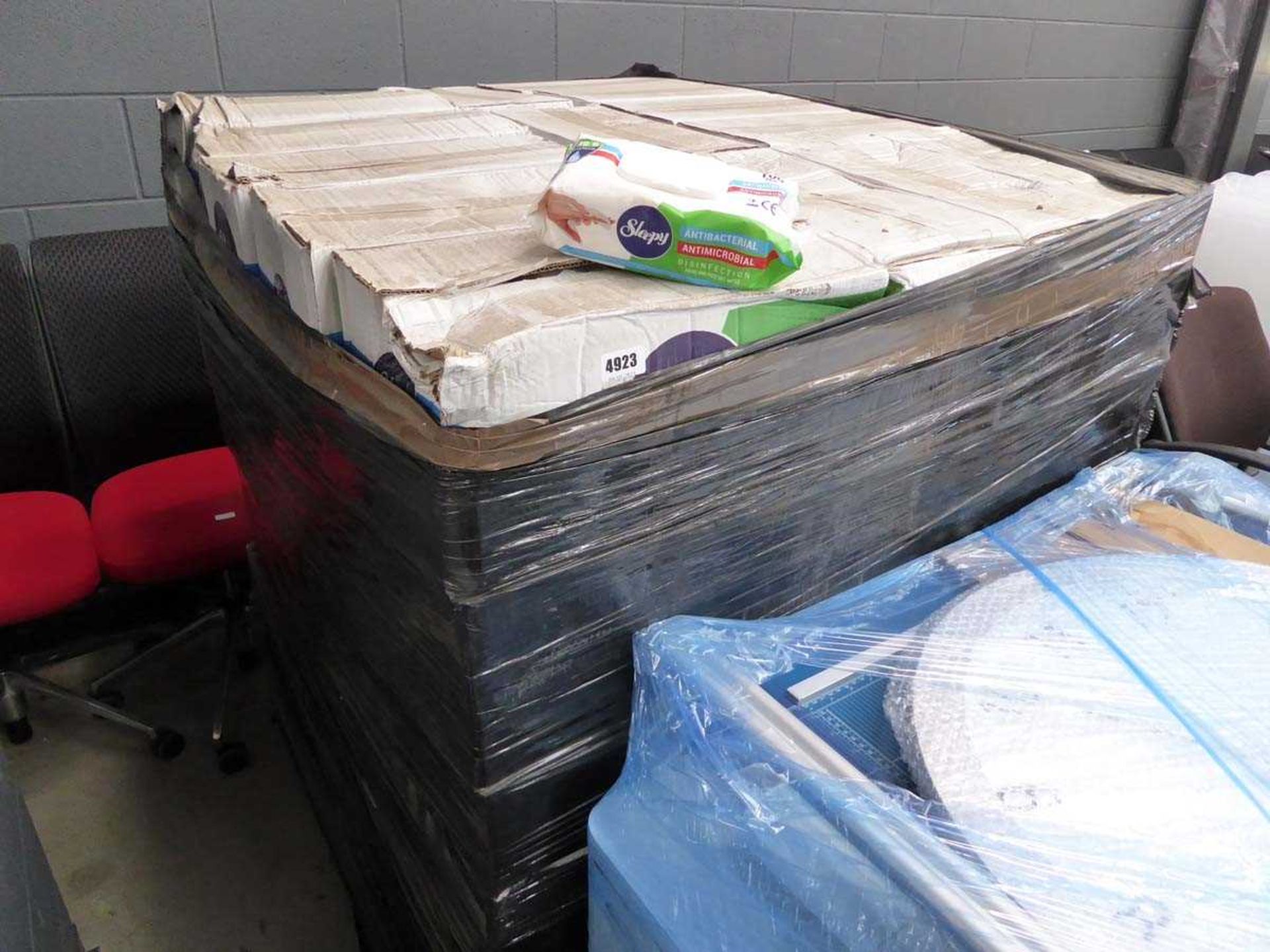 Pallet of wipes