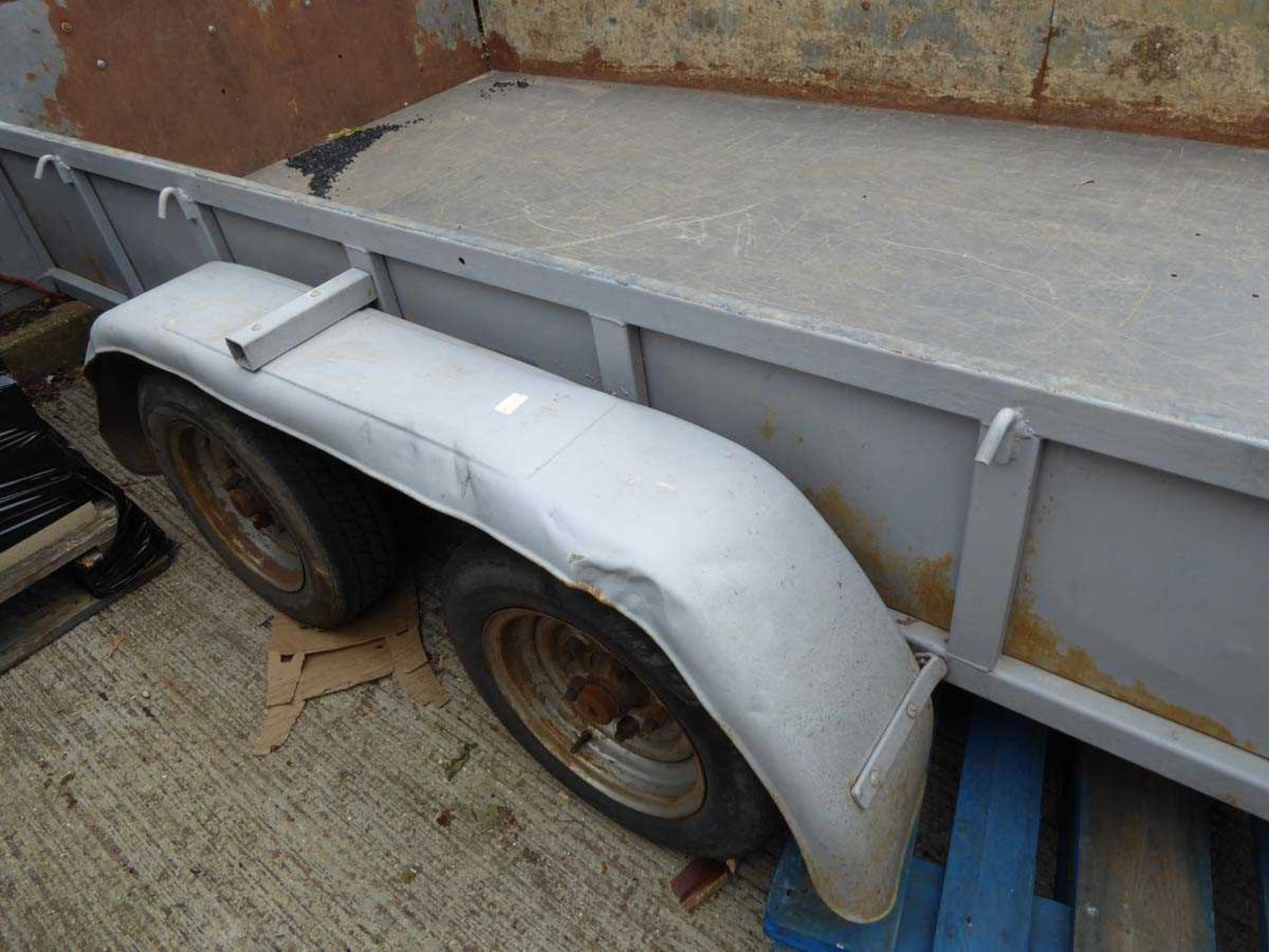 Large double axle galvanised trailer with ramp - Image 3 of 5