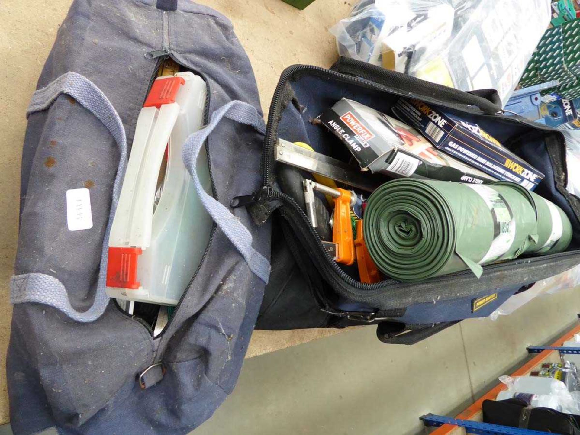 2 toolbags containing large quantity of assorted small tools inc. soldering kits, drill bit sets, - Image 2 of 2