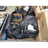Pallet containing heater, used switches and sockets etc.