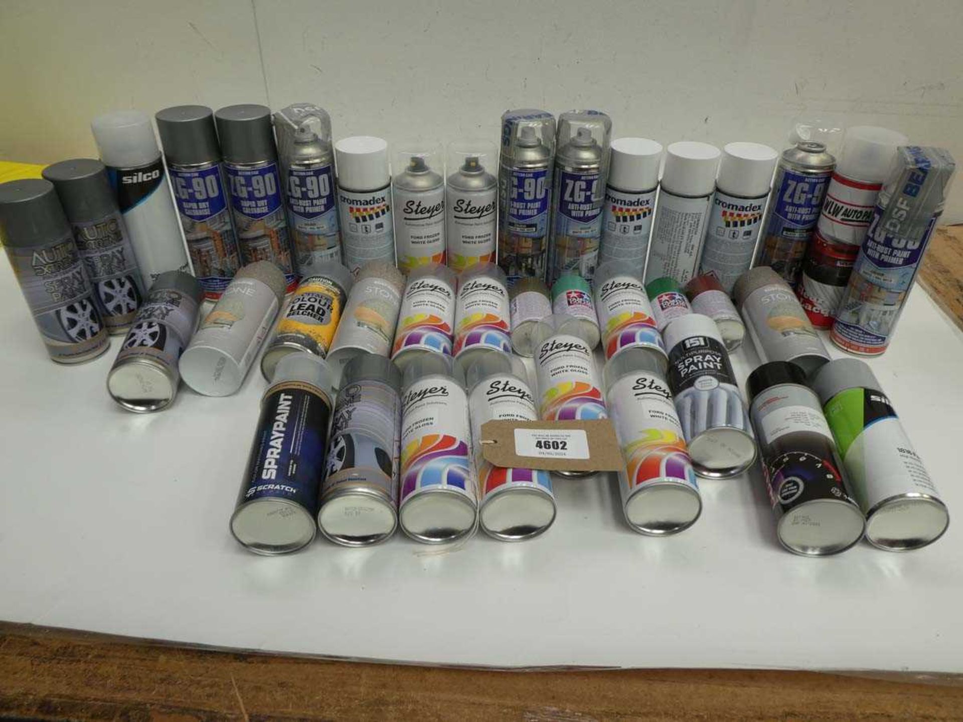 +VAT Spray paints, Rapid Dry Galvanise, Anti-Rust paint etc