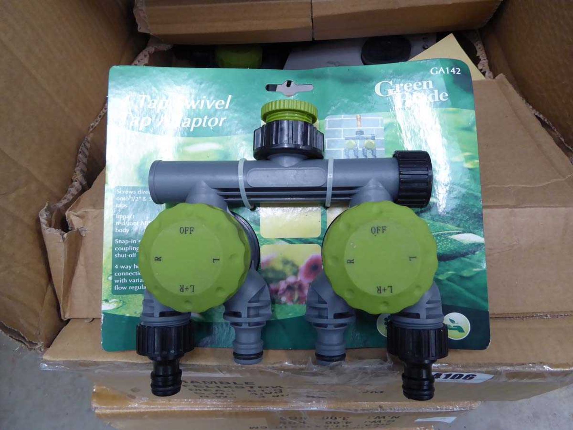4 boxes of green blade swivel tap adaptors - Image 2 of 2