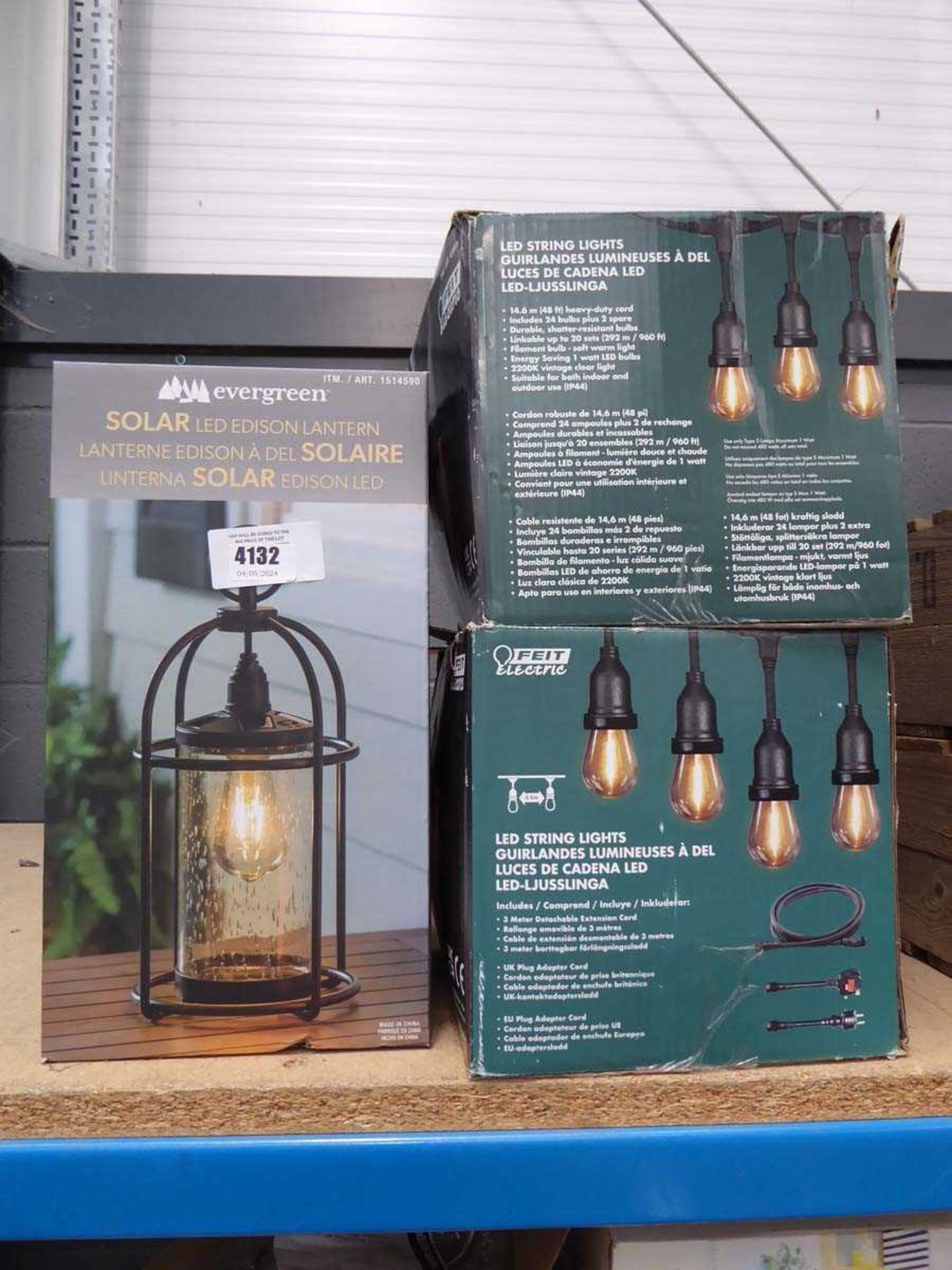 +VAT 2 boxes of LED lights and solar lantern