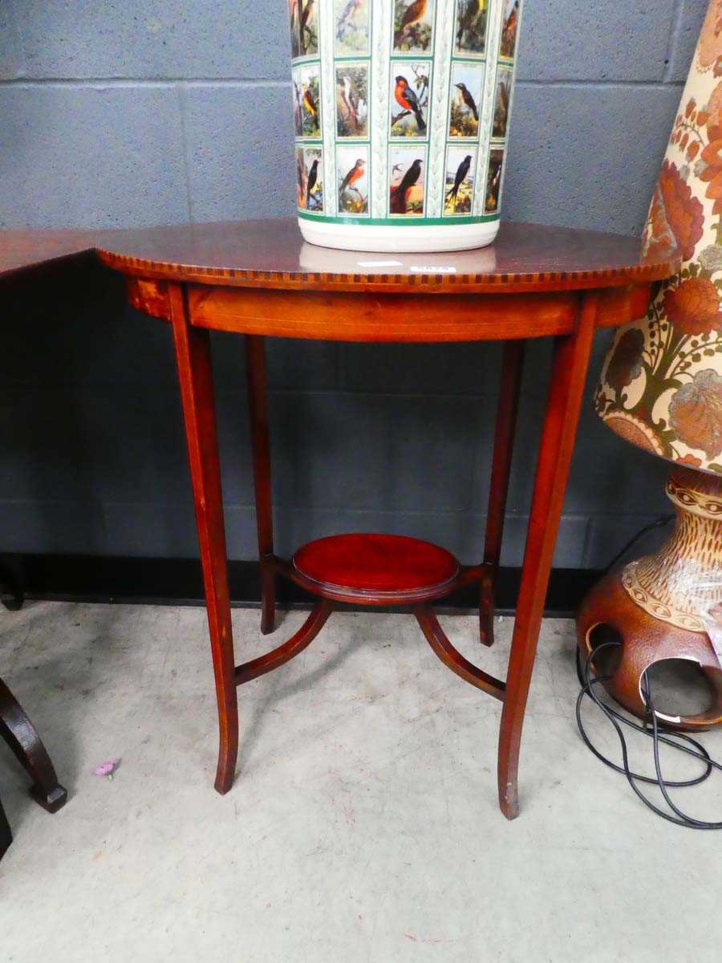 Edwardian oval 2 tier side table