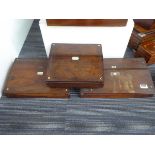 Three 19th century rosewood writing slopes For restoration