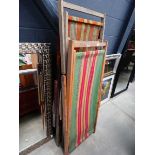 Four vintage folding deck chairs