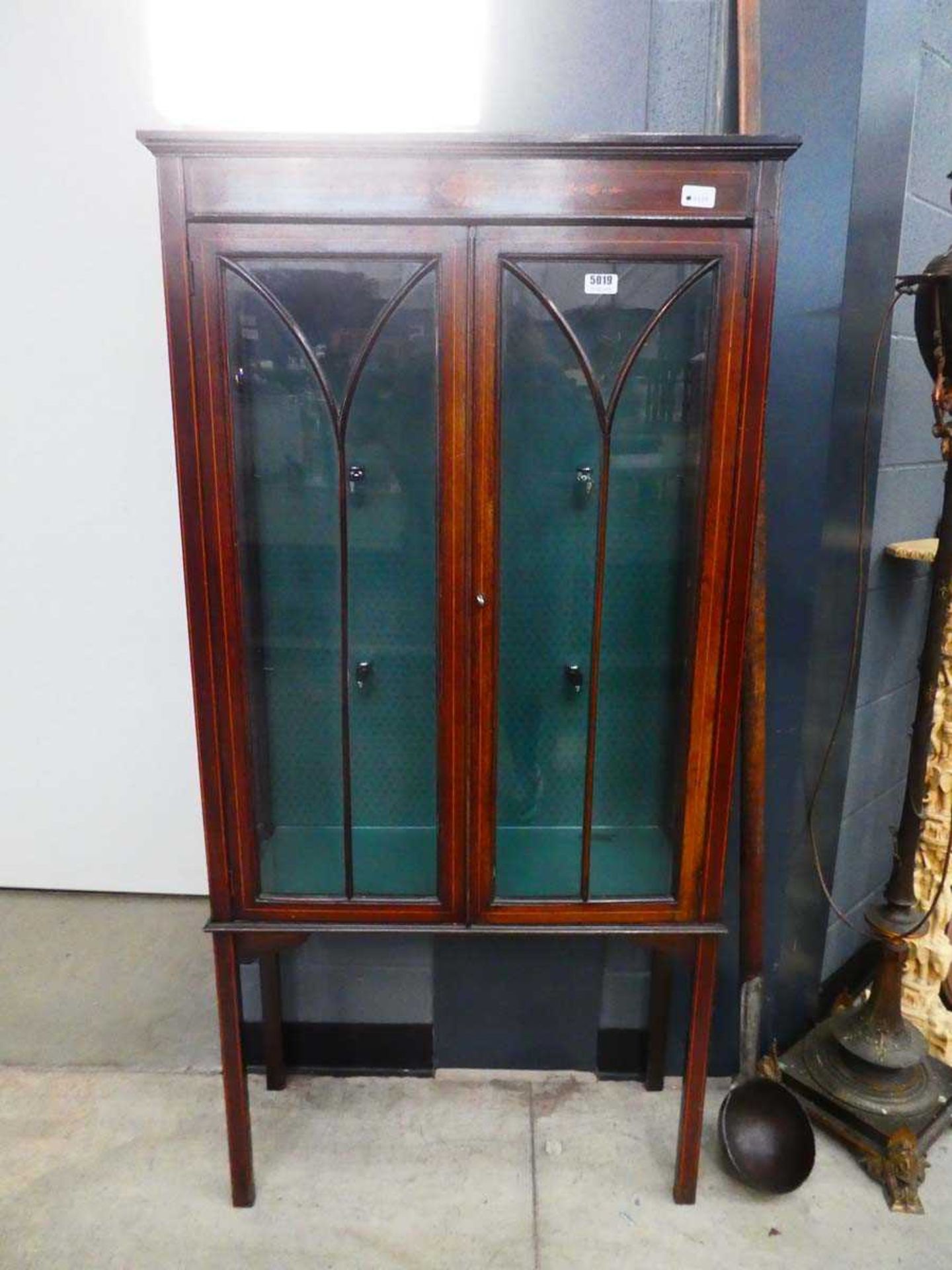 Edwardian double door china cabinet