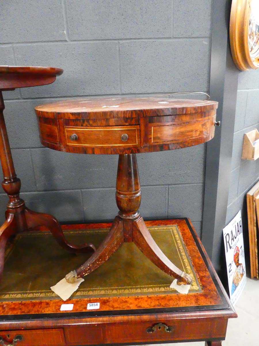 Mahogany drum table