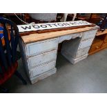 Painted pine dressing table