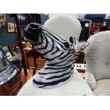 Resin zebra's head