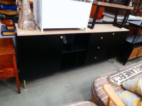 Pine effect and painted sideboard with drawers and cupboards