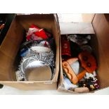 2 x boxes containing household goods to include ornaments, Doulton and other crockery plus glassware