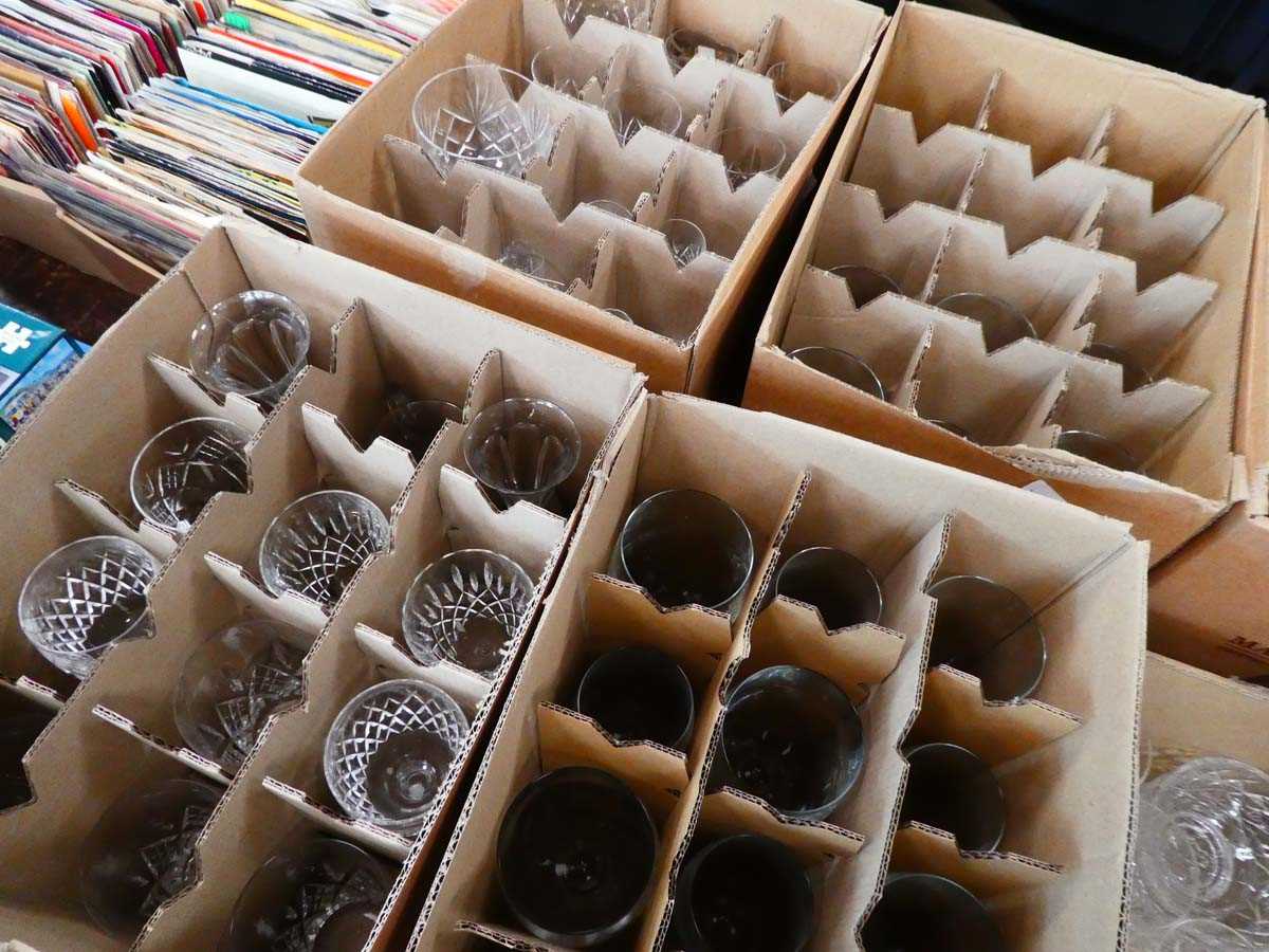 8 x boxes containing wine glasses, sundae dishes, bowls and tumblers - Image 3 of 3