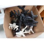 Box containing ornamental stag heads