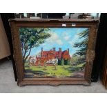 Oil on canvas - country house