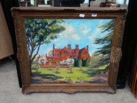 Oil on canvas - country house