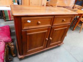 Pine sideboard two drawers over two doors