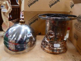 Oil burner, plus two meat covers