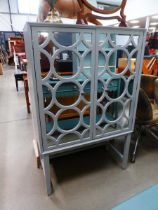 Mirrored double door drinks cabinet