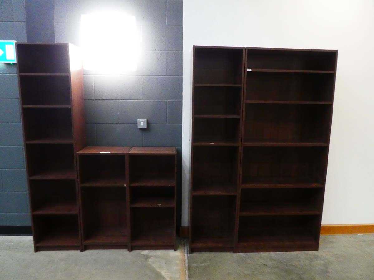+VAT 5 x faux pine and beech bookcases