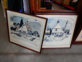 4 x cottage prints