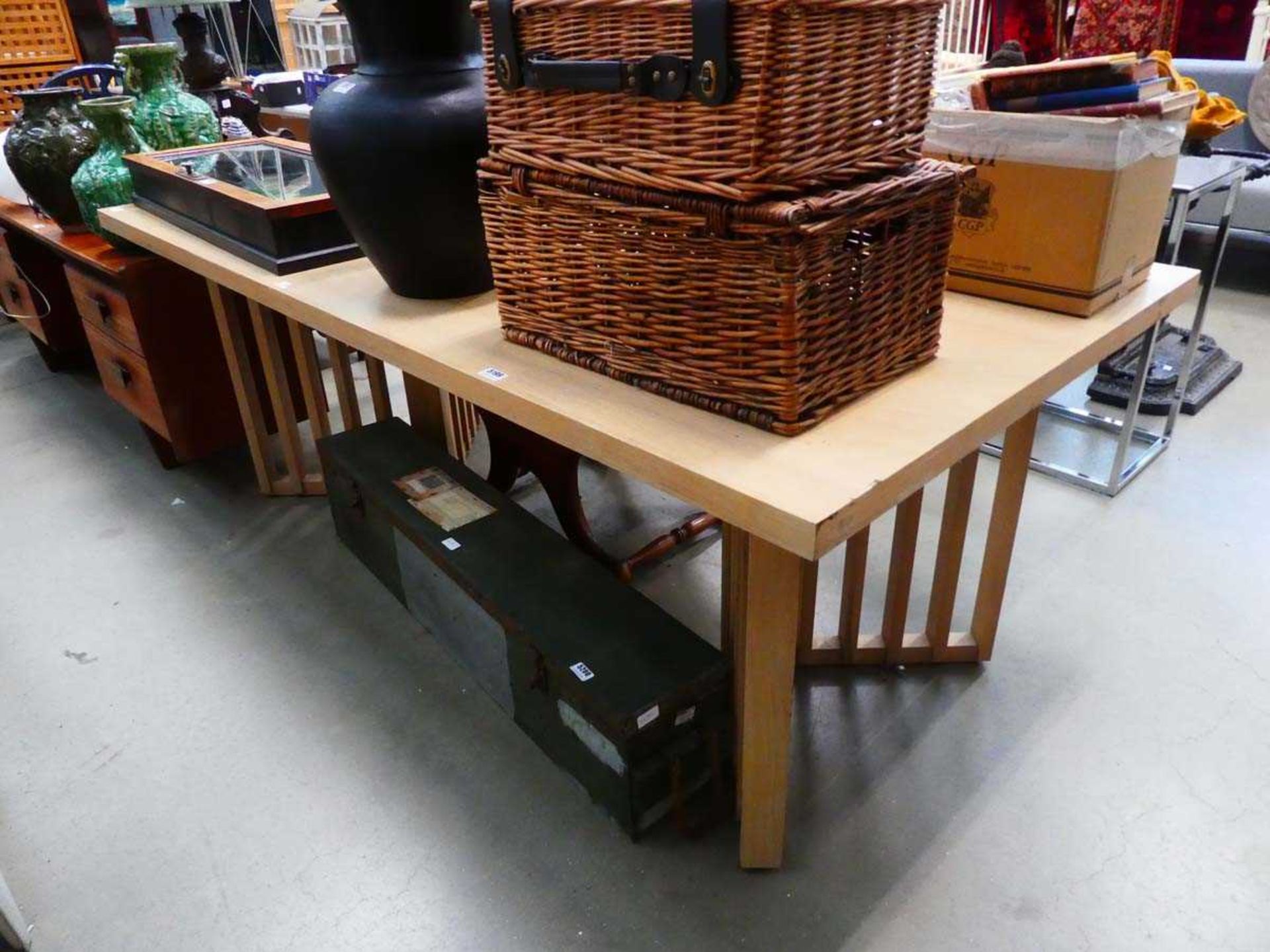 Oak effect dining table