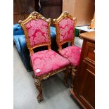 Pair of distressed French chairs