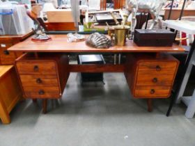 Faux walnut desk