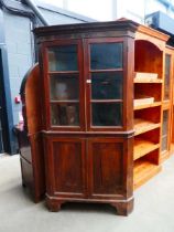 Glazed oak corner unit