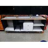 Sideboard with shelves and two central drawers