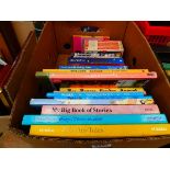 Box containing Enid Blyton and other children's novels