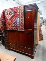 Victorian double door wardrobe with drawer under