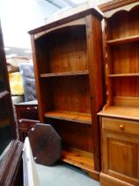 Pine open bookcase