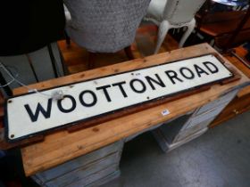 Metal Wootton road sign