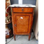 Marble topped pot cupboard with drawer over