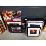 Quantity of Jack Vettriano prints, plus figures in the street and urban scenes