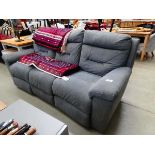 +VAT Suede effect reclining 3-seater sofa
