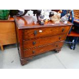 Oak chest of 3 drawers