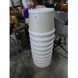 +VAT Stack of 10 beige lamp shades