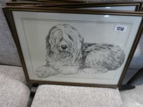 4 framed and glazed pictures of various dogs by Pollyanna Pickering, each with unverified COA on the
